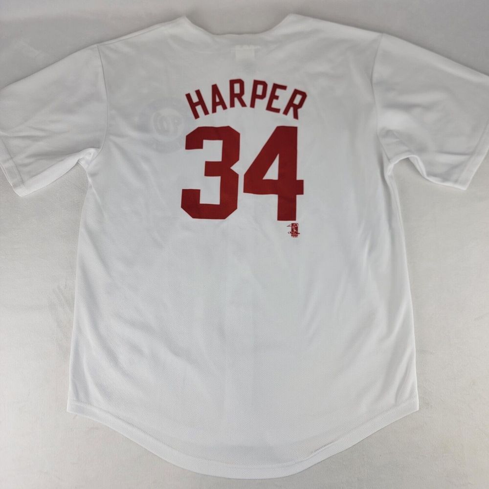 Washington Nationals Bryce Harper Authentic Jersey Size XL 18/20 Kids Baseball‎